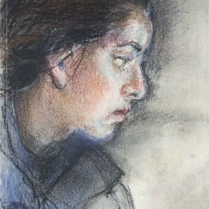 Miriam, pastel, 18 x 30 cm
