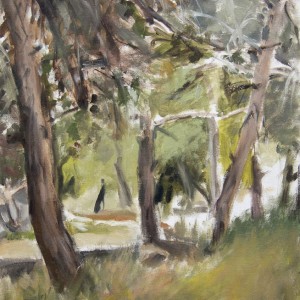 The Park Around the Corner, oil, 35 x 45 cm