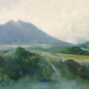 Mountain in Italy, oil, 36 x 21 cm