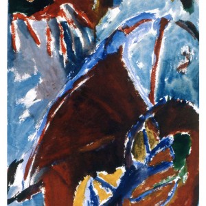 Journey 1, gouache, 56 x 76 cm