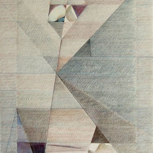 The Clock, colored pencils, 50 x 70 cm