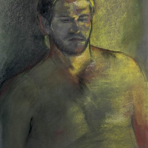 A Man Alone, pastel, 48 x 63 cm