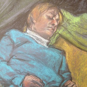 The Sleeper, pastel, 48 x 63 cm