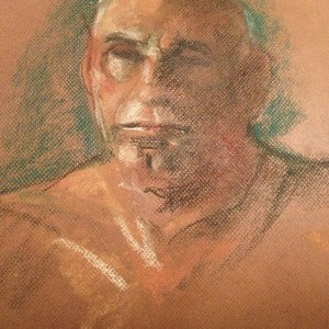 Head of a Man, pastel, 48 x 63 cm